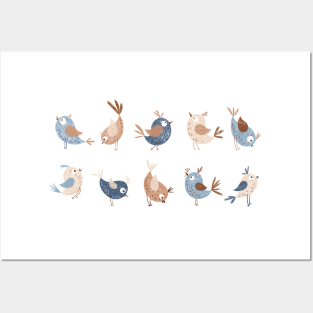 Blue birds Tee Posters and Art